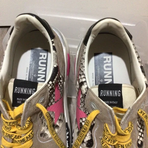 Golden Goose GG Running Shoes sneakers snake distressed Net A Porter 40